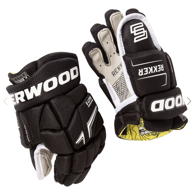 Gants de hockey junior Sherwood Rekker Legend 4 (noirs)